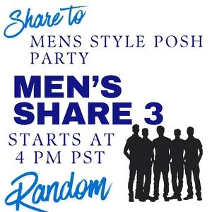 ✨️🎉✨️ Men's Style Posh Party 💫 Share To Party Today ✨️ Random 3